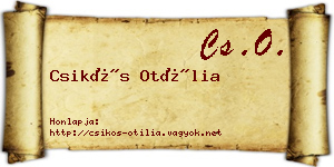 Csikós Otília névjegykártya